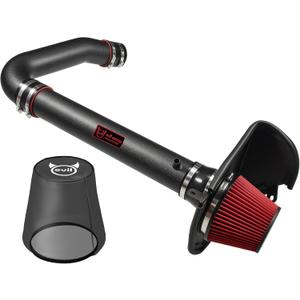 EVIL ENERGY Cold Air Intake Compatible for 2011-2023 Chrysler 300/300C, for 2011-2023 Dodge Challenger/Charger 3.6L, No Cutting or Drilling Needed, Includes Heat Shield & Pre-Filter, Black