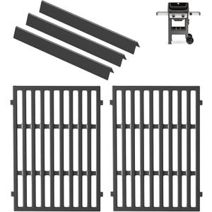 DcYourHome 7637 Grill Grates 7635 Flavorizer Bars for Weber Spirit and GS4 Spirit II 200 Series Grills Spirit E210 S210 E215 E220 S215 S220, Spirit 2 E210 S210 Replacement Parts (Front Mount Controls)