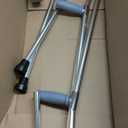 Medline Aluminum Forearm Crutches, Adult, Cuff Size 4", Pack of 2 (Adult, 5'0" - 6'2")
