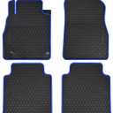 Car Floor Mats Custom Fit for Nissan Kicks 2018 2019 2020 2021 2022 2023 2024 Odorless Washable Heavy Duty Rubber (All Weather) Floor Liners Front and Rear Row Set Blue