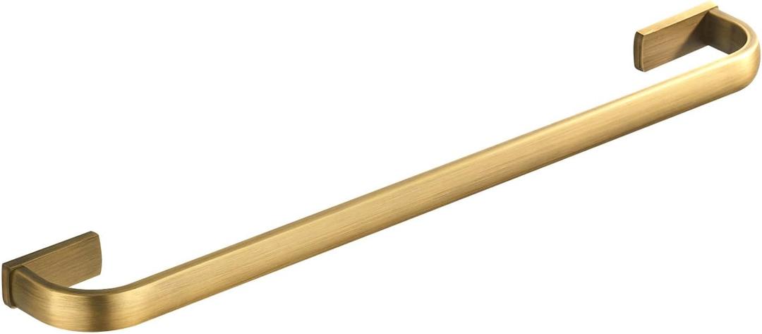 Flybath Towel Rail Bar Single Layer Brass Antique Holder Wall Mounted 57 cm / 22.44 inches, Brushed Bronze