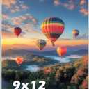 9 x 12 Acrylic Picture Frame, Horizontal/Vertical Clear Photo Frame for Wall with Tape, No Drilling Floating Hanging Frameless Picture Frame, Wall Mount Sign Holder for Home, School, Office