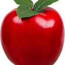 Folmywy 7.4 Inch Artificial Fake Red Apple Faux Realistic Large Apple Lifelike Simulation Foam Fruit Decoration Christmas Kitchen Festival Party Table Centerpiece Farmhouse Cabinet Decor