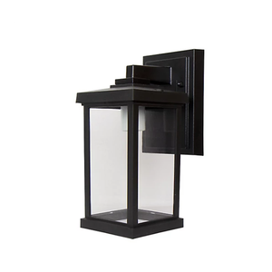 SOLUS Artisan Square Wall-Mount Outdoor Light Fixture, 11.6 in. x 5 in., Black