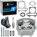 Tupo GY6150-57.4 Cylinder Head Kit Compatible with 125cc 150cc Jonway Jmstar Roketa Sunl Tank Peace Taotao ATV Moped Go Kart That Equipped With GY6 4-Stroke 157QMJ 152QMI Engine (Non EGR Type)