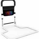 Bed Rails for Elderly Adults Safety, Surgery Patients Adjustable Bed Railings Support Assist Rail for Seniors, Fall Prevent Grab Bar with Storage Pocket, Bed Cane fit King Queen Full Twin Beds (Large)