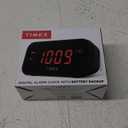 Timex Alarm Clock with Large Display, Digital Alarm Clock for Bedroom Includes 120V Universal Power Adapter (T121B - Black)