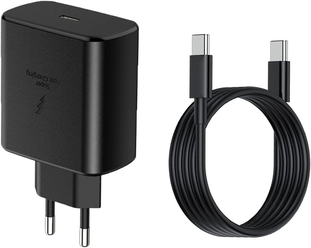 45W European Super Fast Charger Europe Travel Plug Adapter for Samsung Galaxy S26 S25 S24 S23 S22 Ultra Plus MacBook iPad Pro EU Power USB Type C Wall Charger PD PPS Italy France Spain Euro Essentials