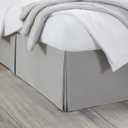 Nestl Silver Full Bed Skirt - Full Size Bed Skirt 14 Inch Drop - Brushed Microfiber Bed Skirts - Hotel Quality Pleated Bed Skirt - Shrinkage & Fade Resistant