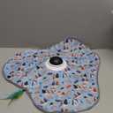 Interactive Cat Toys Rechargeable: Interactive Cats Toy with Chime - Automatic Cat Toys for Indoor Cats, Hide and Seek Toy with Motion, Moving Feather, USB,Blue