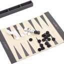 Backgammon Set for Adults, Backgammon Travel Set, Wrinkle-Resistant Foldable Chess and Checkers, Fun Outdoor Games for Family and Friends, Ideal Travel Game Set