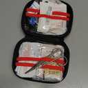 Mini First Aid Kit - 150 Piece Small Waterproof Hard Shell Medical Kit for Home, Car, Travel, Camping, Truck, Hiking, Sports, Office, Vehicle & Outdoor Emergencies (Black)