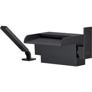 Oil Rubbed Bronze Freestanding Tub Faucets Bathtub Fillers Floor Mounted Mount Faucet Filler for Tubs Bathtubs LLGG High Flow 11.9GPM Bathroom with Handheld Shower RIGOBAL