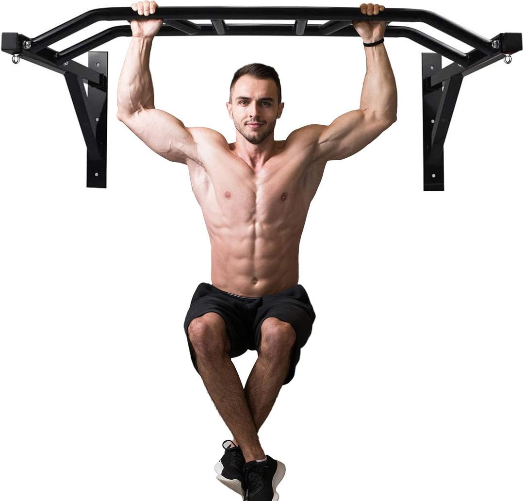 Wall Mount Pull Up Bar Wall Mounted Body Press Pull Up Bar Gym Chin-Up for Upper Body Workout