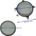 FDXGYH 2 Pack 12 Inch Metal Mesh Speaker Grills Covers Subwoofer Grill Protective Case with with Mounting Screws for Home Audio Car Speaker, Black