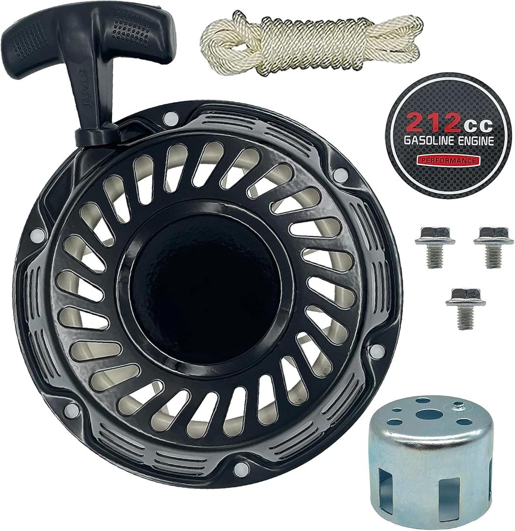 YAMAKATO 212 196 224 208 cc Recoil Pull Start Assembly w/Pulley Cup for Predator Champion Coleman Honda Westinghouse Firman Ryobi Simpson 5.5 6.5 hp Small Engines etc.