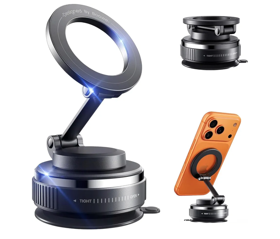 Magnetic Phone Holder for Car, Car Mount 360 Adjustable Vacuum Suction Cup, Phone Mount for Car Accessories/Windshield/Mirror/Kitchen/Gym for iPhone 17 Pro Max 16 15 14 13