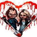Generic 1Sheet of Halloween Bride, Horror Movie, Scary Movie Iron-on Heat Transfer for DIY Clothing., CDTY001