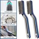3 x Crevice Cleaning Brush,Spring Cleaning 0rganization Multifunctional Grout Cleaning Supplies, Cleaning Tools for Household, Kitchen, Bathroom, Window, Vehicle, Faucets, Toilet (Blue)