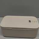 Lockable Storage Box,Medicine Lock Box Travel Case,Refrigerator Bin Container for Food,Medicines,Snacks,Locking Mobile Cell Phone Device Jail,Small Lockbox for Office,Home,School,Father Gift (Cream)