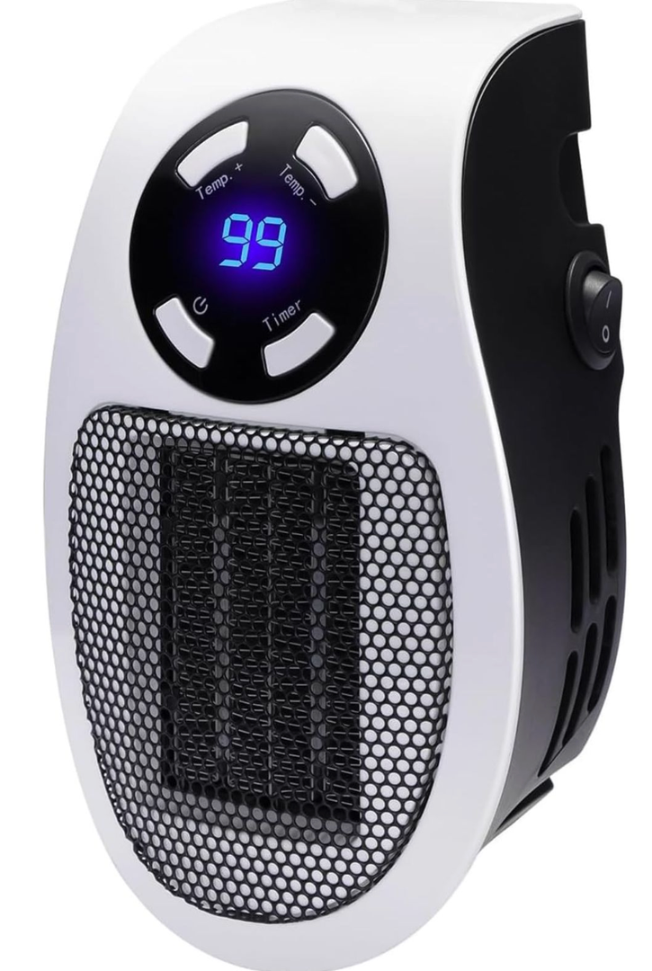 Brightown Wall Plug In Heater 450W, Portable Outlet Heater, Clear LED Display, Small Wall Heaters for Indoor Use with Adjustable Thermostat and 12H Timer for Bathroom Room Office