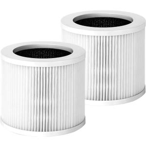 A1 Air Purifier Filter Replacement, Compatible with VEWIOR Air Purifier HQSC-50 HQKJ-80 A1 A1W, AMEIFU AP01W, KOIOS HQKJ-50 Air Purifiers, 3-in-1 High-Efficiency Activated Carbon, 2 Pack