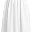 Xinlees Womens Casual Formal Fit and Flare Church Wedding Guest Work Dresses (White, XXL)
