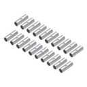MECCANIXITY 50Pcs Non Insulated Butt Connectors 8AWG Wire Connector BN-8 for Electrical Wire Crimp Ferrule Terminals