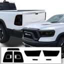 BOGAR TECH DESIGNS - Complete Full Headlight and Taillight Precut Overlay Tint Kit with Tools Compatible with Dodge Ram 1500 2019-2024, Dark