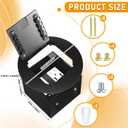 2 Pcs Recessed Floor Outlet 4. 72" x 4. 72" x 3. 94" 2-Gang with 4. 8a USB Chargers 20 Amp Floor Receptacles Round Hidden Outlet Kit Electrical Waterproof Box, Etl Listed (Black)