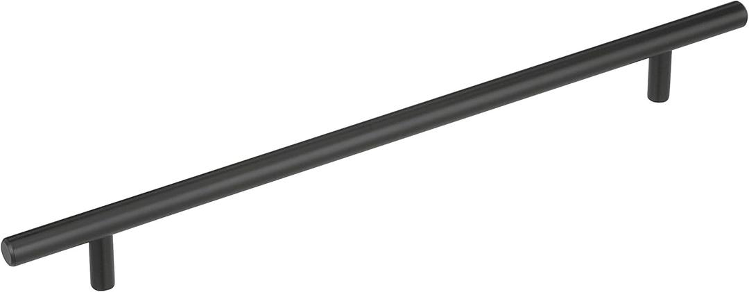 Amerock Bar Pulls 10-1/16 inch (256 mm) Center to Center Matte Black Cabinet Pull, BP40519MB
