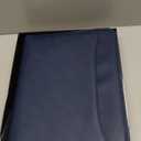 Forevermore Portfolios Portfolio Organizer  3 Ring Binder with Notepad  1.5 Inch Rings  Zippered Storage Pockets for Papers, Travel Documents, Presentation Folder, Cards, Passport, Tickets  Blue