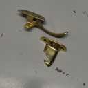 Cast Brass Offset Icebox Hinge | 1 7/8" High X 3 1/2" Long | Pack of 2 | Ice Box Furniture Reproduction Hardware | UA-215-IHPB (1)