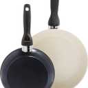 GreenPan Rio 8" and 10" Frying Pan Skillet Set, PFAS-Free, Healthy Ceramic Nonstick Cookware, Stay-Cool Bakelite Handles, Dishwasher Safe, Easy Clean, Durable Performance, Black