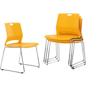 Sidanli Yellow Stacking Chairs-Set of 4