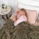 Tuddrom Decorative Extra Soft Faux Fur Throw Blanket 70"x78",Solid Reversible Fuzzy Lightweight Long Hair Shaggy Blanket,Fluffy Cozy Plush Fleece Comfy Microfiber Blanket for Couch Sofa Bed,Brown