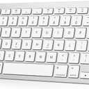 OMOTON Bluetooth Keyboard Compatible with Mac, Compact Wireless Keyboard Compatible with MacBook Pro/Air, iMac, Mac mini/Pro Laptop and PC (Silver)