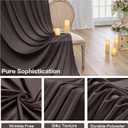 20ft15ft Brown Backdrop Curtain for Wedding Parties, 4 Panels Wrinkle Free 15 FT Long Polyester Photo Backdrop Drapes Back Drop Cloth for Birthday Photography Background