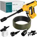 Cordless Pressure Washer for Dewalt 20V Battery 700 PSI Portable Handheld Power Washer with 6-in-1 Nozzle Foam Cannon for Car Floor Fence Wall Cleaning (Battery Not Included)