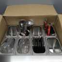 Kalolary 8 Pans Stainless Steel Pizza Topping Storage Station with Lids
Hot Dog Condiment Container Ice Food Serving Display Container Salad Bar Buffet Station for Home Sauce Jam Kitchen Restaurant