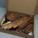 GEEBOBO 5 Tiered Tall Plant Stand for Indoor, Wood Plant Shelf Corner Display Rack, Multi-tier Planter Pot Holder Flower Stand for Living Room Balcony Garden Patio (Walnut)