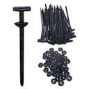 NEW Nylon Universal Cable Ties, Heavy Duty Self-Locking Zip Ties, UV Resistant, Universal Fasteners (250 pcs)