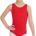 Capezio girls Team Basic Tank Leotard Size L (12-14) , Red