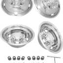 Hubcaps Well Suitable for 2012-2017/2019-2023 Dodge RAM 4500 5500 Truck Stainless Steel 304 Wheel Simulator 4PCS to 19.5 inches 10 LugNuts