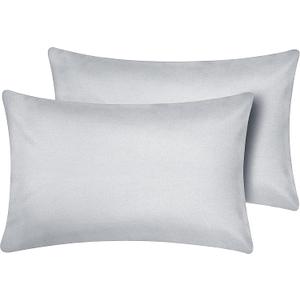 Travel Pillow Case 12x18 Size Set of 2 Pieces 100% Egyptian Cotton Envelope Closure 500 Thread Count Toddler Pillowcase Fits Up to 12x18, 12x16 or 11x15 Silver Grey (2 PC)