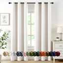 MIULEE Blackout Curtains for Bedroom Living Room 2 Panels, Thermal Insulated Room Darkening Drapes Grommet Noise Reducing Light Blocking Window Treatments 72 Inches Long 40x72 Inch Ivory