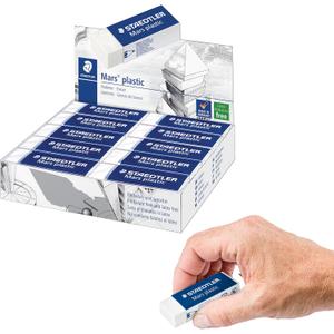 STAEDTLER Mars Plastic Vinyl Erasers (20-Pack), White Erasers for Clean & Precise Results - Latex-Free, Minimal Crumbling