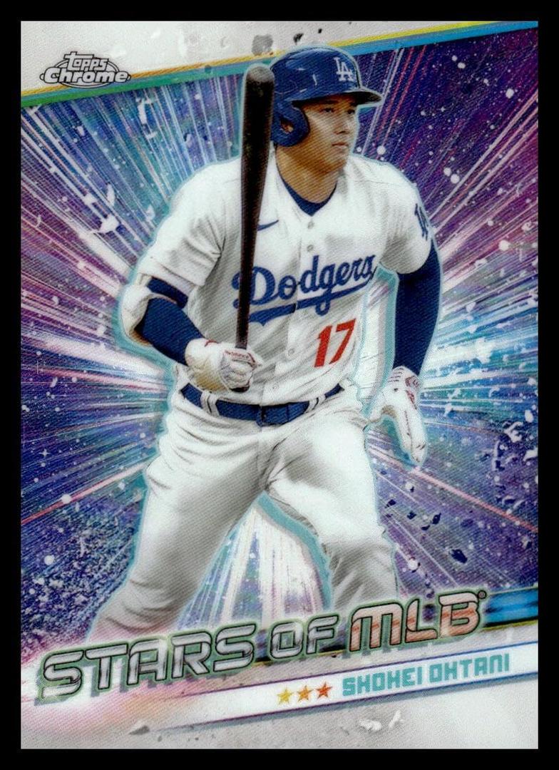 2024 Topps Stars of MLB Chrome #CSMLB-55 Shohei Ohtani Los Angeles Dodgers MLB Baseball Trading Card