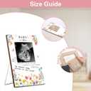 Baby in Bloom Ultrasound Picture Frame, Adorable Wildflower Baby Shower Decorations, Gender Reveal & Sonogram Picture Keepsake, Pregnancy Gifts for New Moms, Pregnancy Announcement Memory Frame