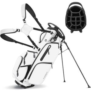 Findway 14 Way Golf Stand Bag [Upgrated Generous Space] Lightweight Golf Bag with Stand, Durable Golf Club Bag with Padded Dual Strap & Rain Cover for Men and Women